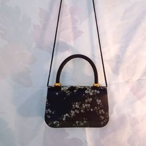Y&S Floral Black Purse